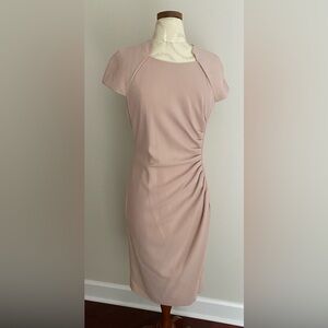 Elegant Pink Cap Sleeve Dress